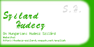 szilard hudecz business card